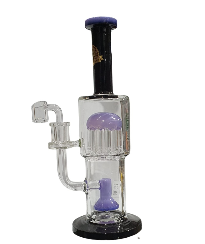 6B Glass 12 pillar water pipe 10'