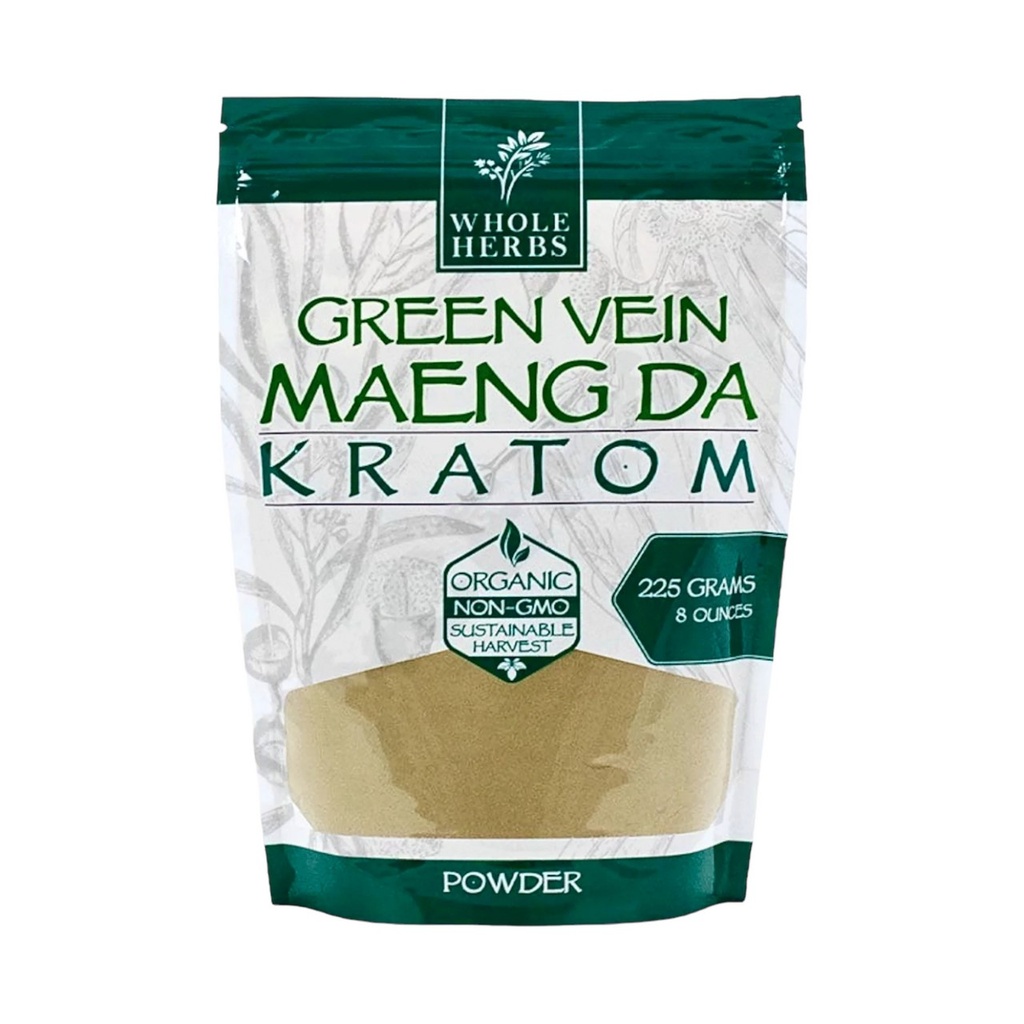 Whole Herbs Kratom Powder (Maeng Da Green Vein, 8oz)