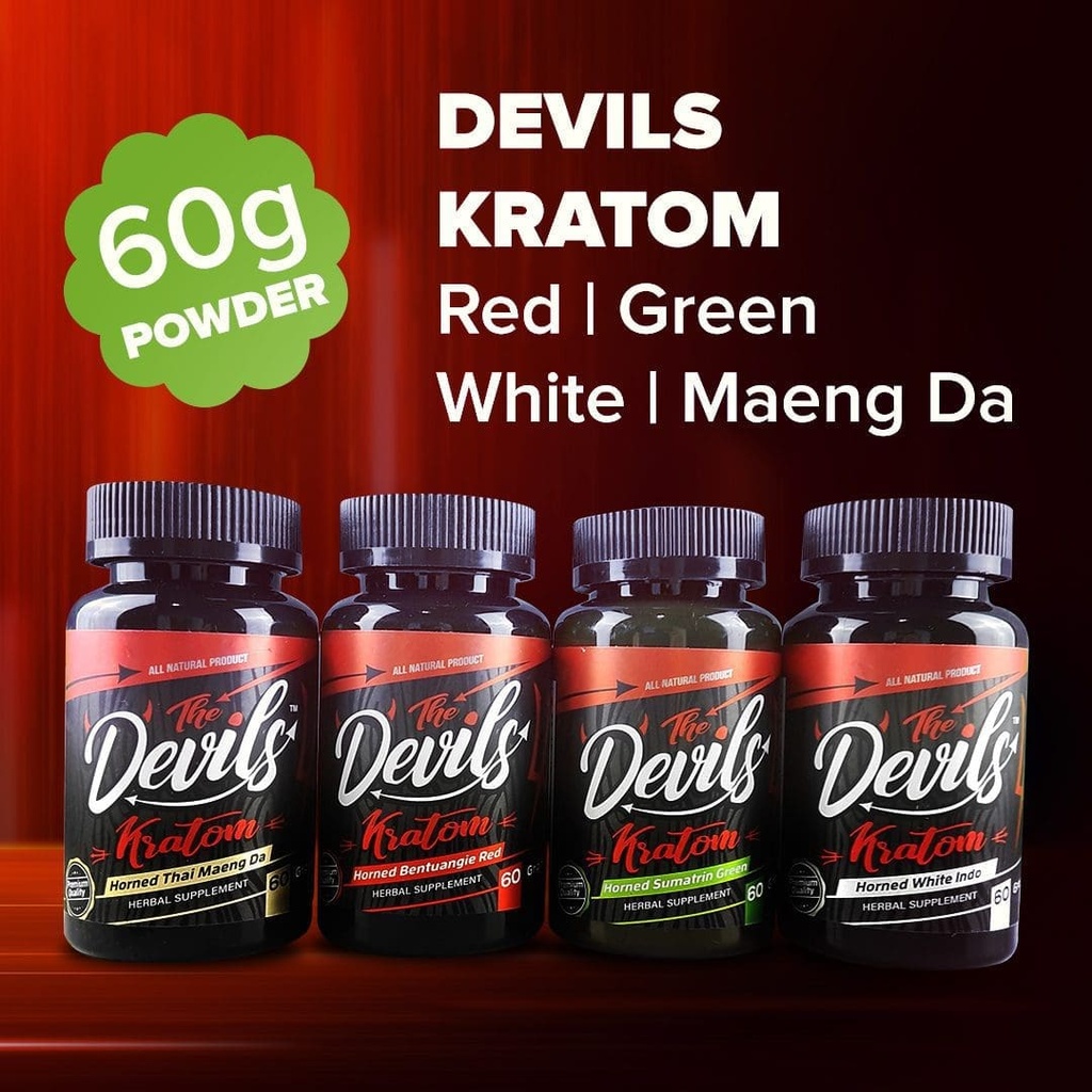 [Temp-SHP-000001471] Devils Kratom Capsules Bottle -60 Capsules (Green)