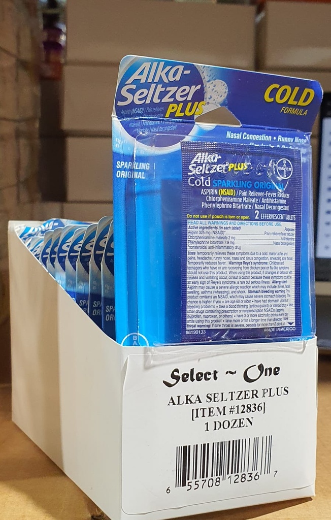 Alka Seltzer Plus Cold -1 Dozen (Original)