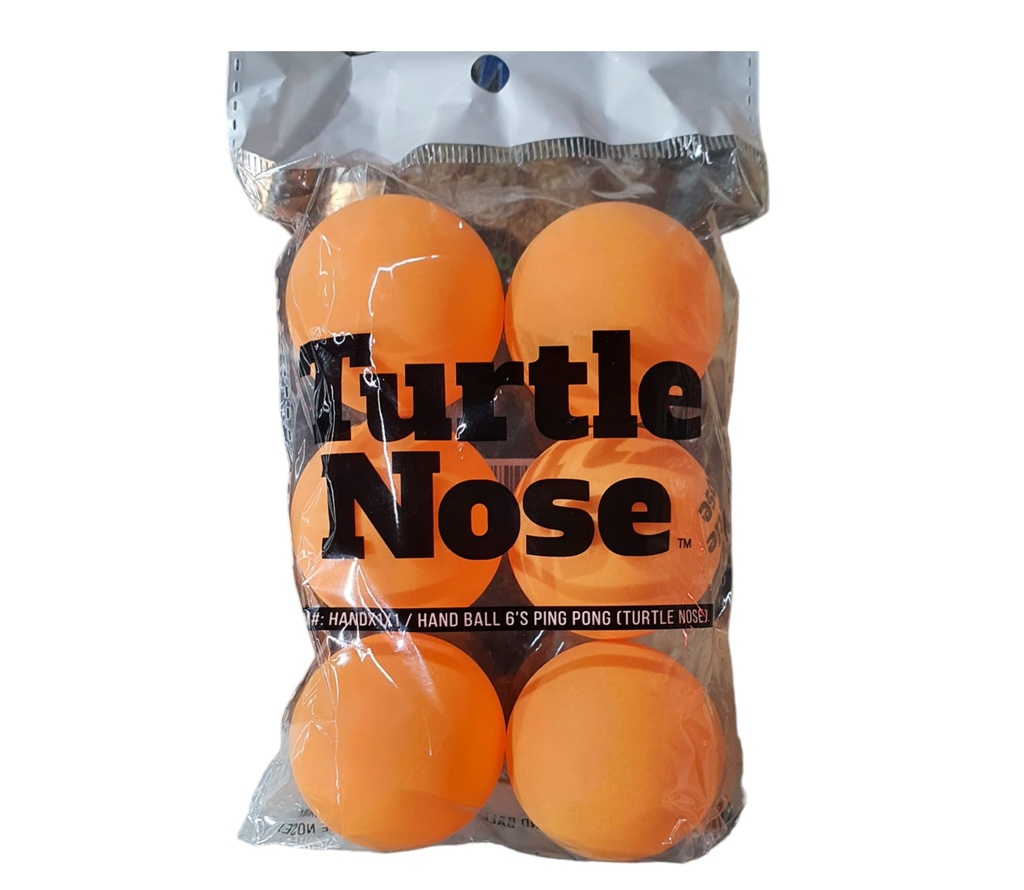 Turtle Nose Ping Pong Balls  -6pk