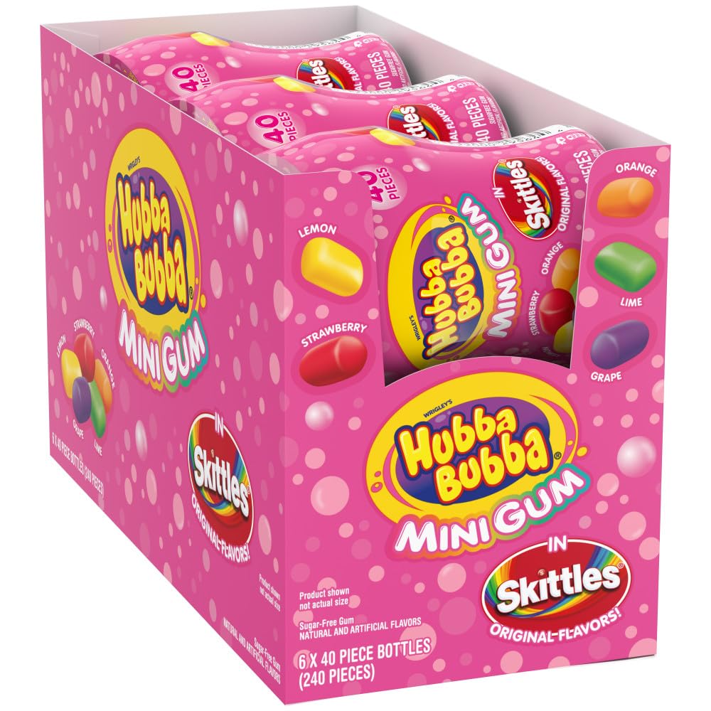 Hubba Bubba MiniGum Skittles -6ct