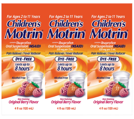 Motrin Children's syrup 4oz-3pk