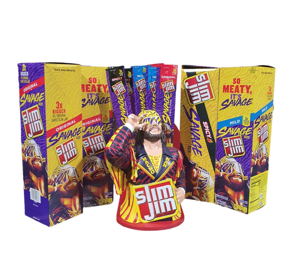 Slim JIm Pack 12-3oz  4 boxes ,1 holder